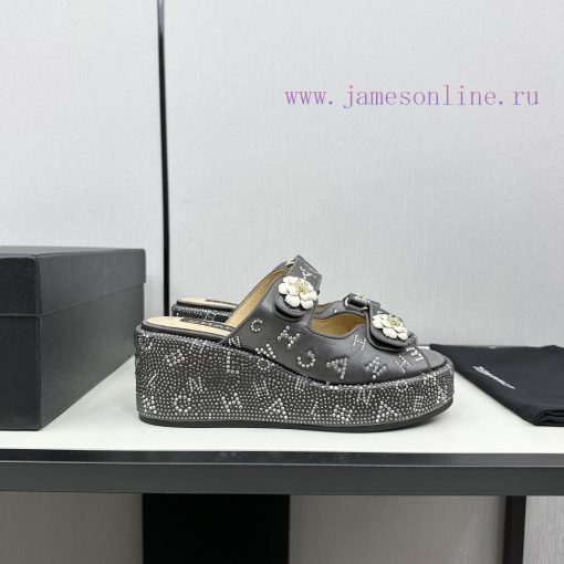 Chanel Chanel 24p Spring/Summer New ProductsSlope heel, thick bottom water platform, full of4crdpomh