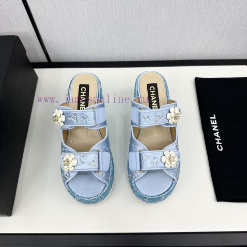 Chanel Chanel 24p Spring/Summer New ProductsSlope heel, thick bottom water platform, full ofjq1jjco9 - Image 3