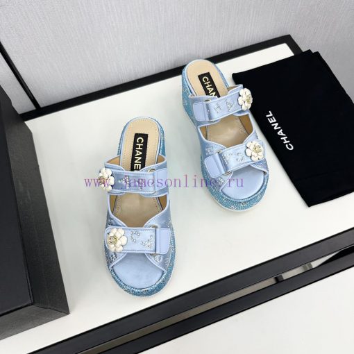 Chanel Chanel 24p Spring/Summer New ProductsSlope heel, thick bottom water platform, full ofjq1jjco9 - Image 4
