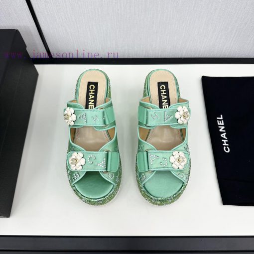 Chanel Chanel 24p Spring/Summer New ProductsSlope heel, thick bottom water platform, full offc1c5wdx - Image 3
