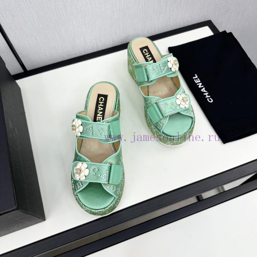 Chanel Chanel 24p Spring/Summer New ProductsSlope heel, thick bottom water platform, full offc1c5wdx - Image 4