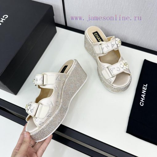 Chanel Chanel 24p Spring/Summer New ProductsSlope heel, thick bottom water platform, full ofp4u81x7j - Image 5