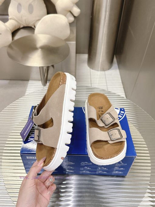 Birkenstock Birkenstock sandals in the same style as Kendou/White Lily2024 Spring New Arizonej3tkwqh - Image 4
