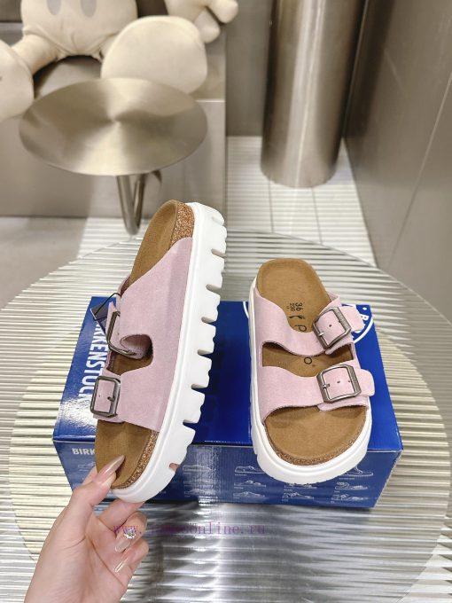 Birkenstock Birkenstock sandals in the same style as Kendou/White Lily2024 Spring New Arizontroxlavj - Image 4