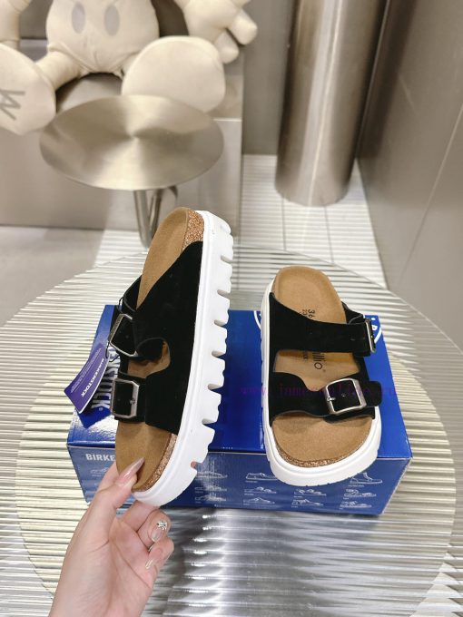 Birkenstock Birkenstock sandals in the same style as Kendou/White Lily2024 Spring New Arizonhz73o8kz - Image 4