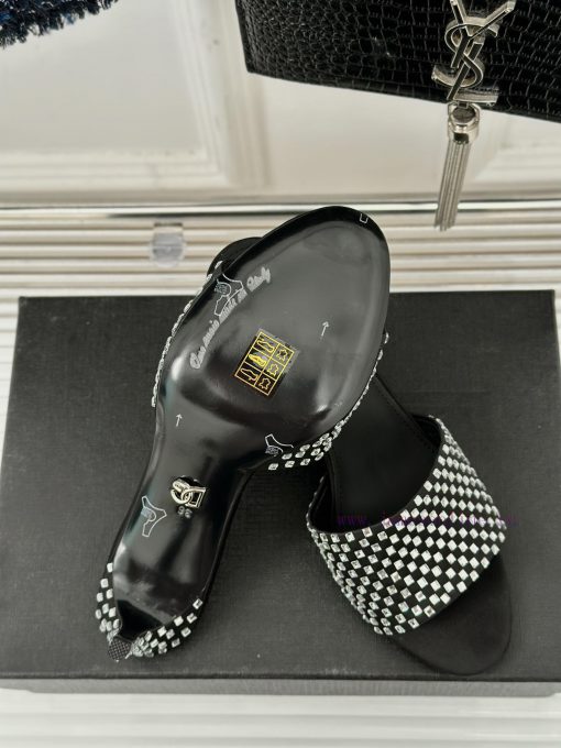 DoOLCE&GABBANA24SSpring and summer new product rhinestone high-heeled slippersThe fabric is mvhcq7le - Image 10
