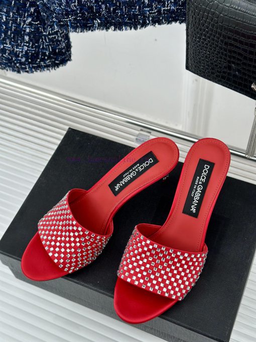 DoOLCE&GABBANA24SSpring and summer new product rhinestone high-heeled slippersThe fabric is 7hlfvd1r - Image 3