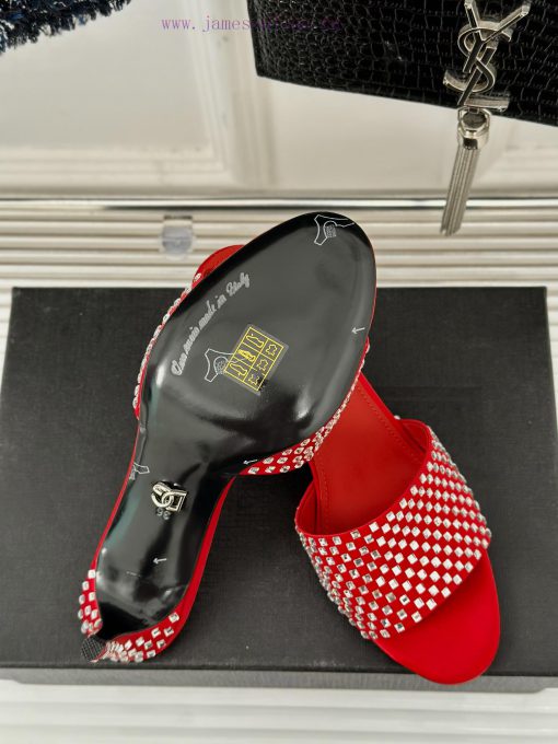 DoOLCE&GABBANA24SSpring and summer new product rhinestone high-heeled slippersThe fabric is 7hlfvd1r - Image 10