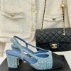 Chanel | Chanel Classic Sling BackColor blocked thick heel empty sandalsAlthough it is one oyj8lhqc8