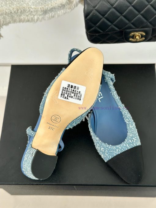 Chanel | Chanel Classic Sling BackColor blocked thick heel empty sandalsAlthough it is one oyj8lhqc8 - Image 10