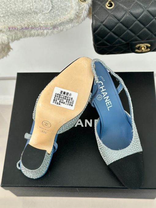 Chanel | Chanel Classic Sling BackColor blocked thick heel empty sandalsAlthough it is one o022nr6a2 - Image 10