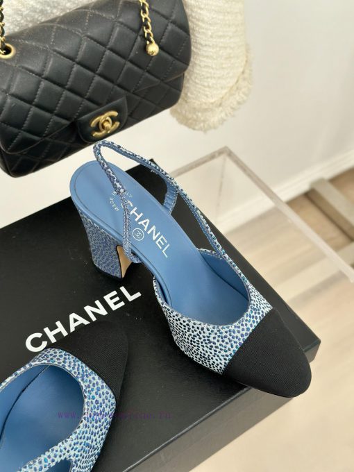 Chanel | Chanel Classic Sling BackColor blocked thick heel empty sandalsAlthough it is one or1xv1f9e - Image 6