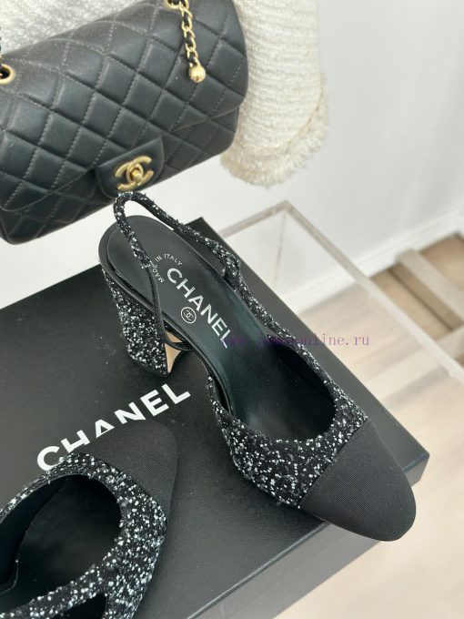 Chanel | Chanel Classic Sling BackColor blocked thick heel empty sandalsAlthough it is one oqpvm79re - Image 6