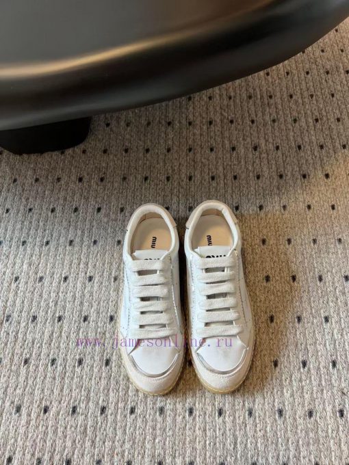 Top qualitymiumiu ss24 new arrival～Miu Home 2024 Autumn New Collection | Lace up Casual Shoejlxfna7w - Image 2