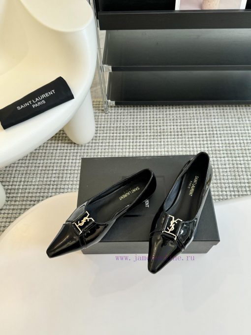 SAINT LAURENT YSL pointed flat sole single shoeWho loves these retro animal patterned flat s76l04vdx - Image 4