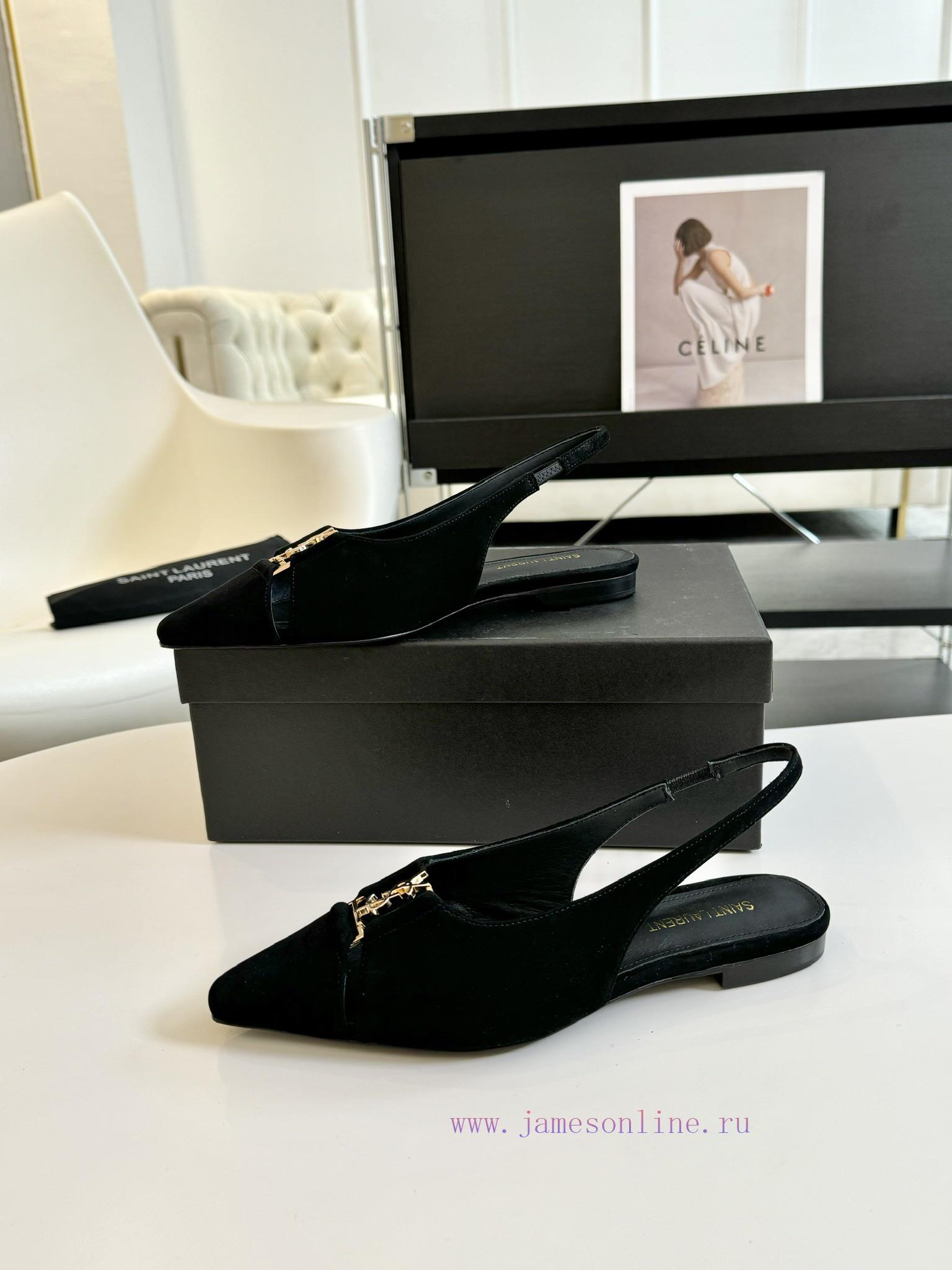 SAINT LAURENT 24/Pointed Flat SandalsWho loves YSL so much? These retro animal patterned fla8b6dbaum - Image 7