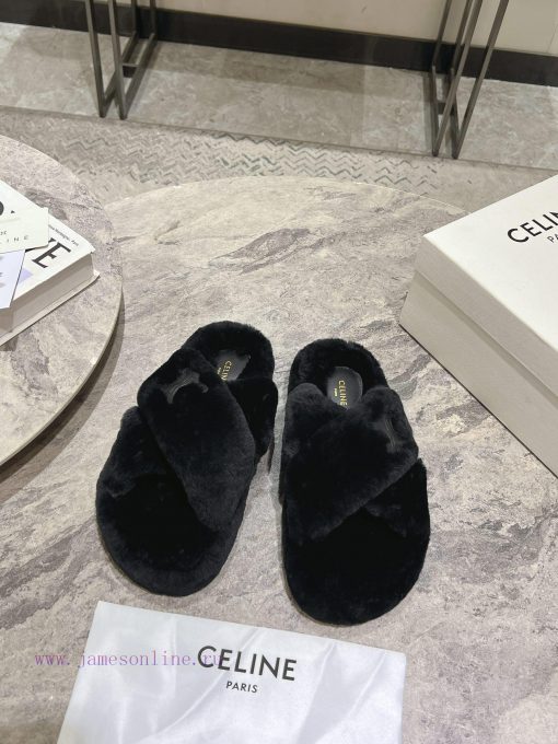 CELINE/Celine 𝟐𝟎 24/𝐒𝐒𝐧𝐞𝐰 Spring/Summer New Wool SlippersThis season's Celine made me love ih5hdm5pz - Image 2