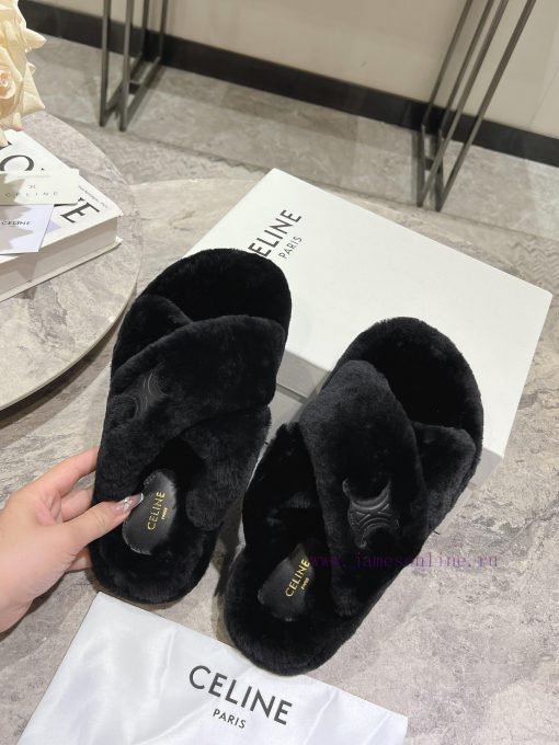 CELINE/Celine 𝟐𝟎 24/𝐒𝐒𝐧𝐞𝐰 Spring/Summer New Wool SlippersThis season's Celine made me love ih5hdm5pz - Image 4