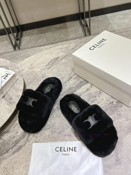 CELINE/Celine 𝟐𝟎 24/𝐒𝐒𝐧𝐞𝐰 Spring/Summer New Wool SlippersThis season's Celine made me love i4s92ig3z - Image 3