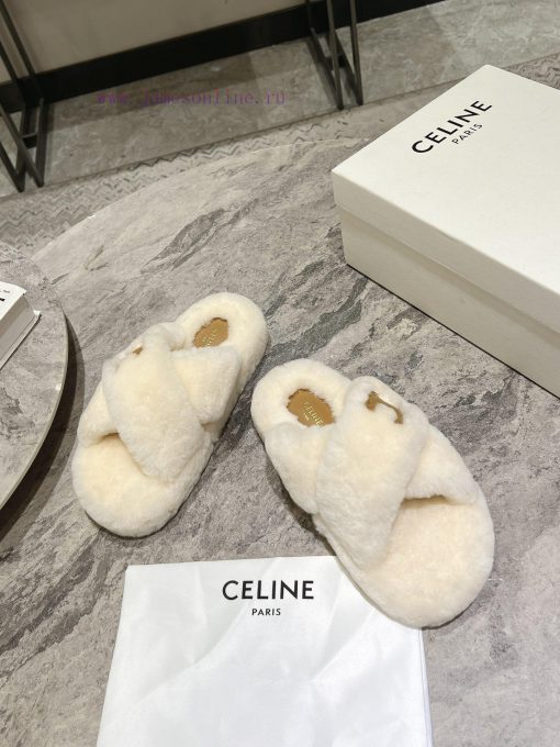 CELINE/Celine 𝟐𝟎 24/𝐒𝐒𝐧𝐞𝐰 Spring/Summer New Wool SlippersThis season's Celine made me love ieef1r3yu - Image 3