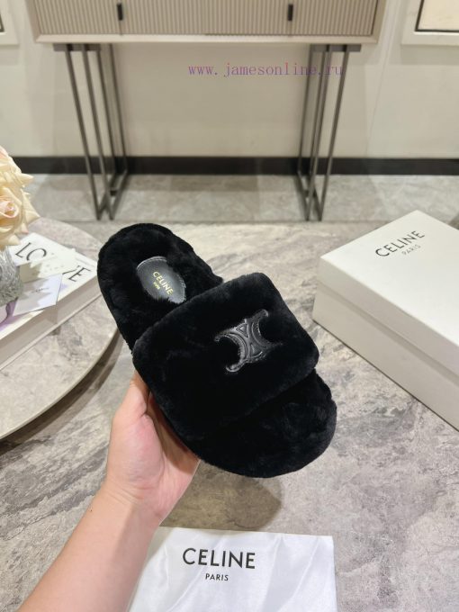 CELINE/Celine 𝟐𝟎 24/𝐒𝐒𝐧𝐞𝐰 Spring/Summer New Wool SlippersThis season's Celine made me love i4s92ig3z - Image 7