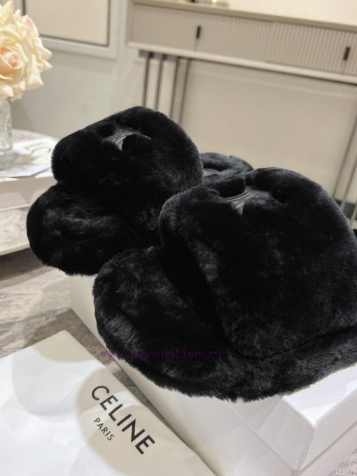 CELINE/Celine 𝟐𝟎 24/𝐒𝐒𝐧𝐞𝐰 Spring/Summer New Wool SlippersThis season's Celine made me love i4s92ig3z - Image 9