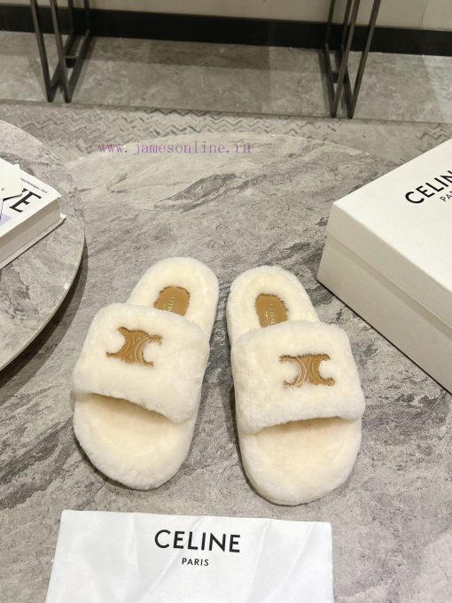 CELINE/Celine 𝟐𝟎 24/𝐒𝐒𝐧𝐞𝐰 Spring/Summer New Wool SlippersThis season's Celine made me love i5109ysrc