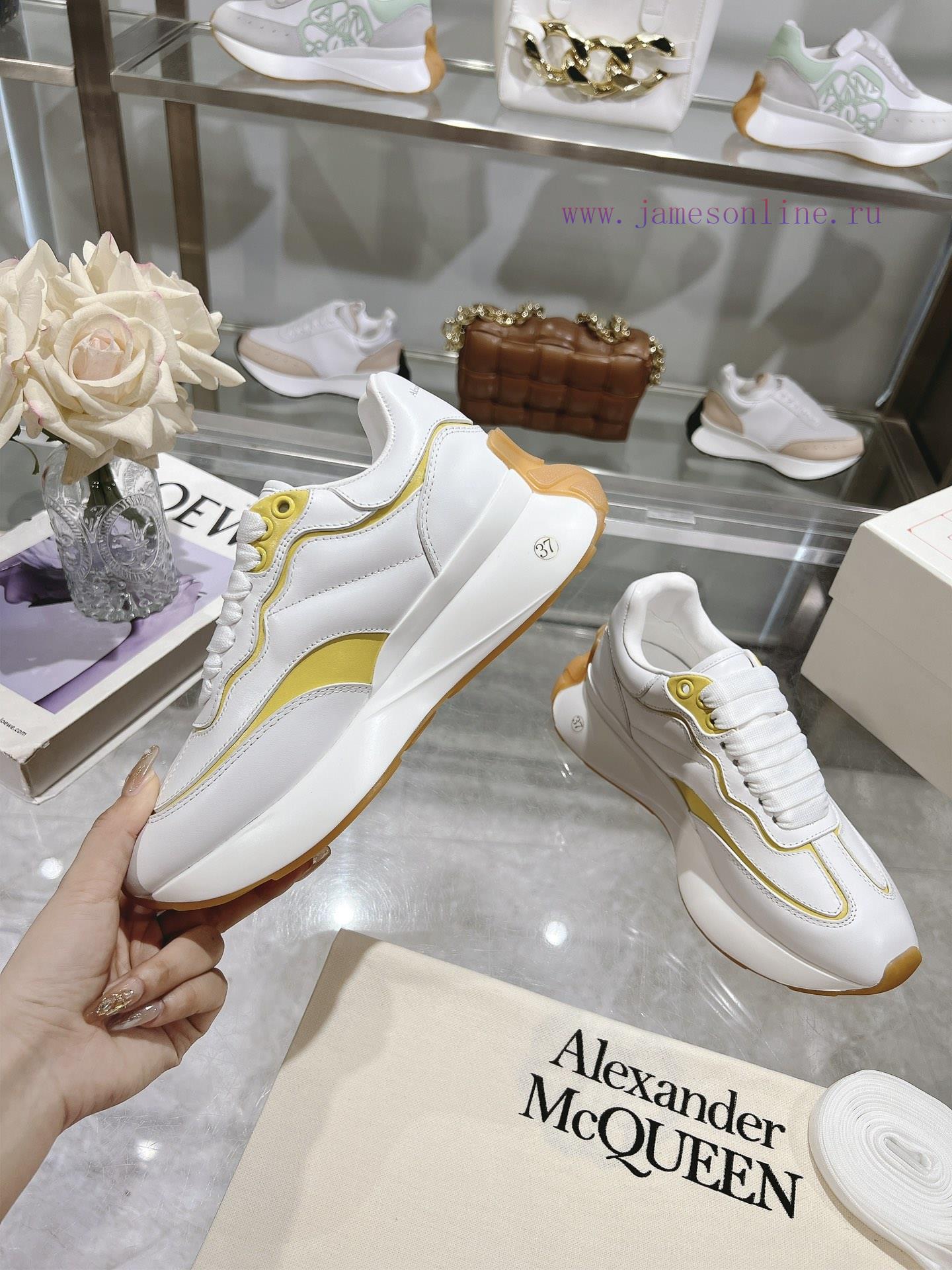 Top tierALEXANDER MCQUEEN/Alexander McQueen 2024 Spring/Summer Men's Sprint Sport Couple's S5ky0524j - Image 5