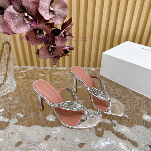 Amina Muaddi2024's new Charlotte series high heels have sharp edges and slanted square headswlxi4c1x - Image 8