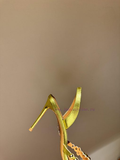 The mostAQUAZURA Big Pineapple Pearl Decorative High Heels2024 spring/summer rhinestone decoe7c4fkgo - Image 7