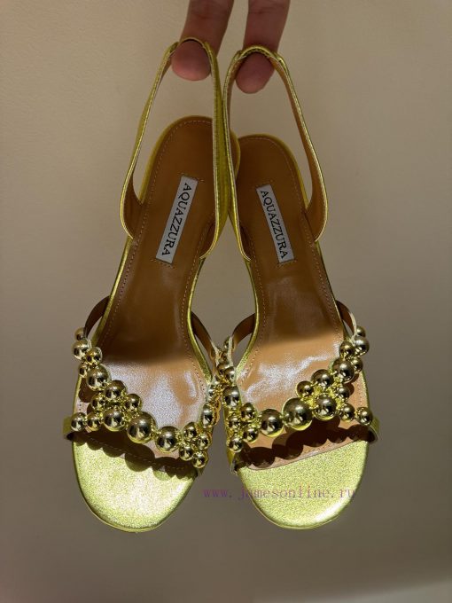 The mostAQUAZURA Big Pineapple Pearl Decorative High Heels2024 spring/summer rhinestone decoe7c4fkgo - Image 10