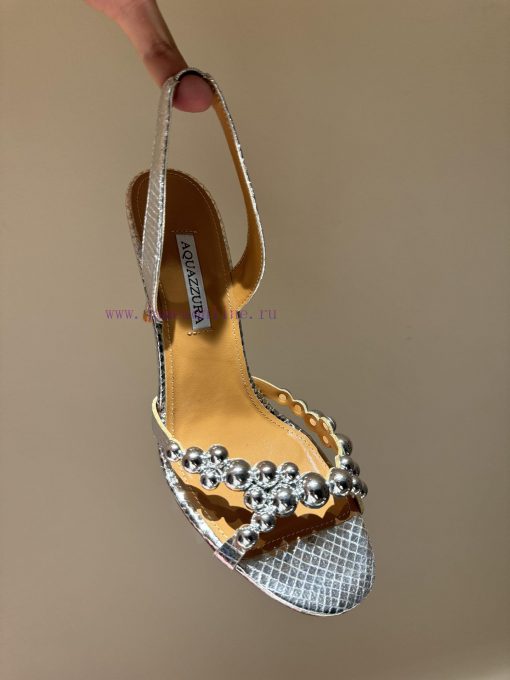 The mostAQUAZURA Big Pineapple Pearl Decorative High Heels2024 spring/summer rhinestone deco0vqarxq9 - Image 9