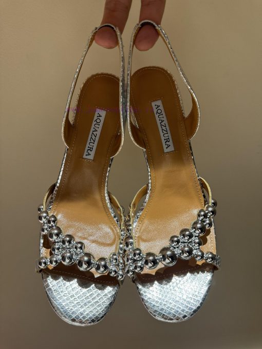 The mostAQUAZURA Big Pineapple Pearl Decorative High Heels2024 spring/summer rhinestone deco0vqarxq9 - Image 10