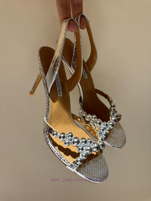 The mostAQUAZURA Big Pineapple Pearl Decorative High Heels2024 spring/summer rhinestone deco0vqarxq9 - Image 11