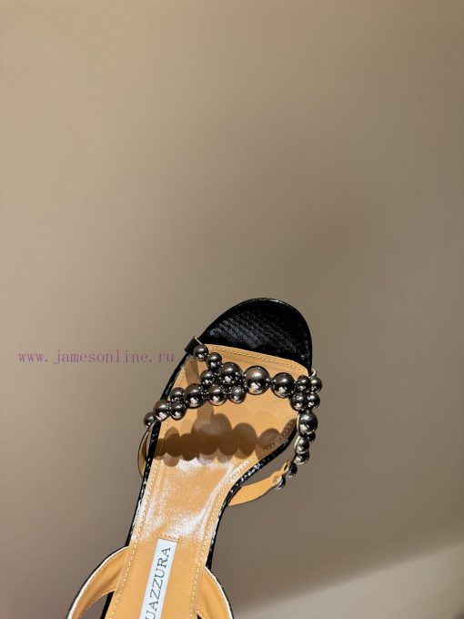 The mostAQUAZURA Big Pineapple Pearl Decorative High Heels2024 spring/summer rhinestone deconof2wpab - Image 5