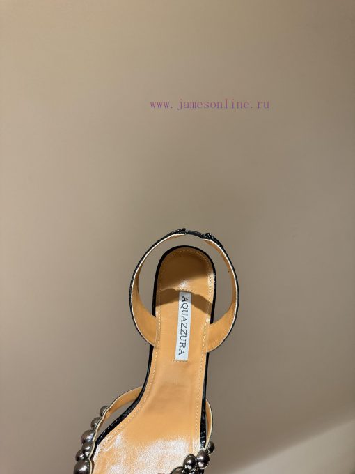 The mostAQUAZURA Big Pineapple Pearl Decorative High Heels2024 spring/summer rhinestone deconof2wpab - Image 6