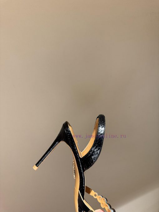 The mostAQUAZURA Big Pineapple Pearl Decorative High Heels2024 spring/summer rhinestone deconof2wpab - Image 7