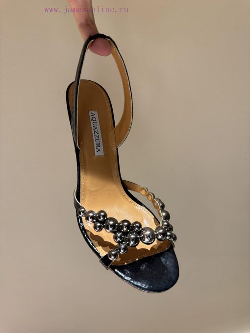The mostAQUAZURA Big Pineapple Pearl Decorative High Heels2024 spring/summer rhinestone deconof2wpab - Image 9