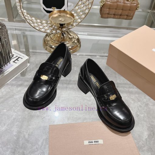 24 Autumn/Winter New Collection: Changmiumiu's newly released high-heeled coin loafers are hkkb72vz1 - Image 3