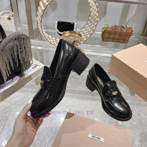 24 Autumn/Winter New Collection: Changmiumiu's newly released high-heeled coin loafers are hkkb72vz1 - Image 5