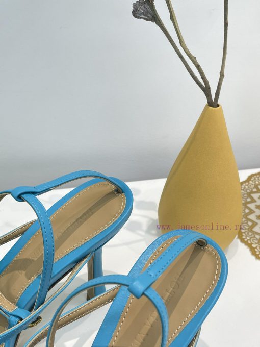 BV Butterfly Home 12 Color Strap Sandals Sky BlueBOTTEGA VENETA Strap Toe Sandals Continue txnybiica - Image 8
