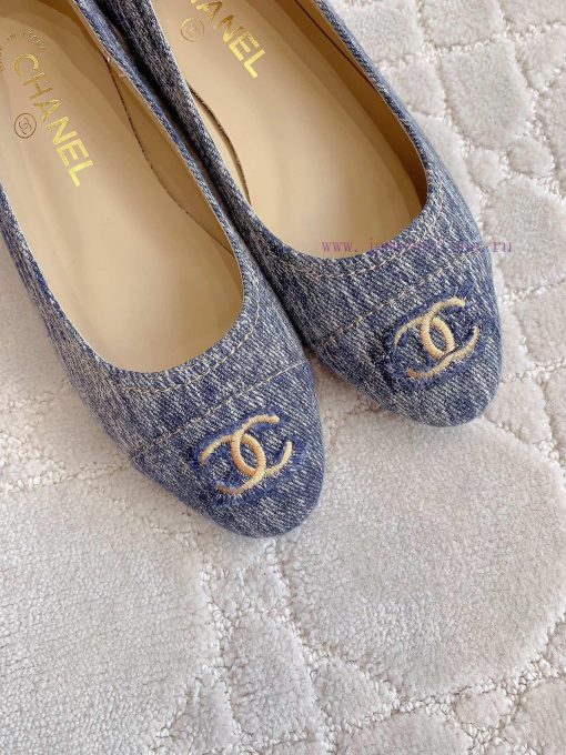 Chanel classic denim ballet flat shoes upgraded denim fabric, simple and high-end, super fas9h2wdyjv - Image 6