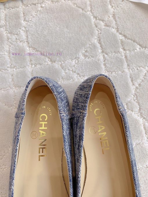 Chanel classic denim ballet flat shoes upgraded denim fabric, simple and high-end, super fas9h2wdyjv - Image 7