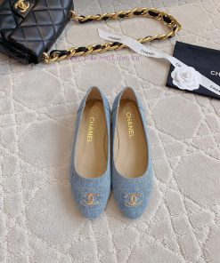 Chanel classic denim ballet flat shoes upgraded denim fabric, simple and high-end, super fasuzv7d8wc