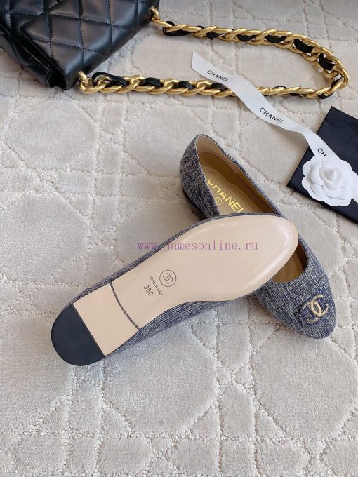 Chanel classic denim ballet flat shoes upgraded denim fabric, simple and high-end, super fas9h2wdyjv - Image 10