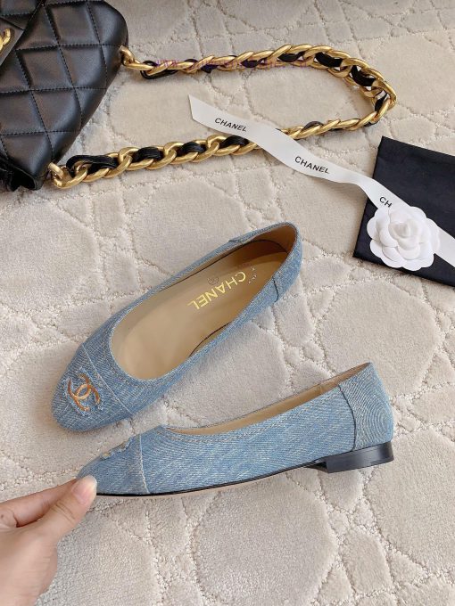 Chanel classic denim ballet flat shoes upgraded denim fabric, simple and high-end, super fasuzv7d8wc - Image 5