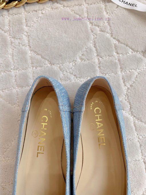 Chanel classic denim ballet flat shoes upgraded denim fabric, simple and high-end, super fasuzv7d8wc - Image 7
