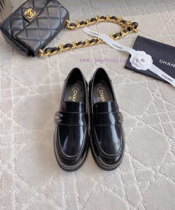 Chanel's new loafers classic chain decoration simple and atmospheric chain logo exquisite an08bp7rmv