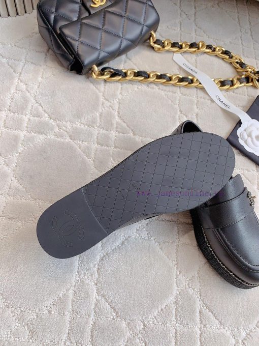 Chanel's new loafers classic chain decoration simple and atmospheric chain logo exquisite an00b6re7z - Image 10
