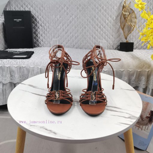 New Release - YSL Top Level2024 new strap high-heeled sandalsPerfect attention to detailFootqvci43s1 - Image 3